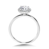 Classic Straight Cushion-Shaped Halo Engagement Ring